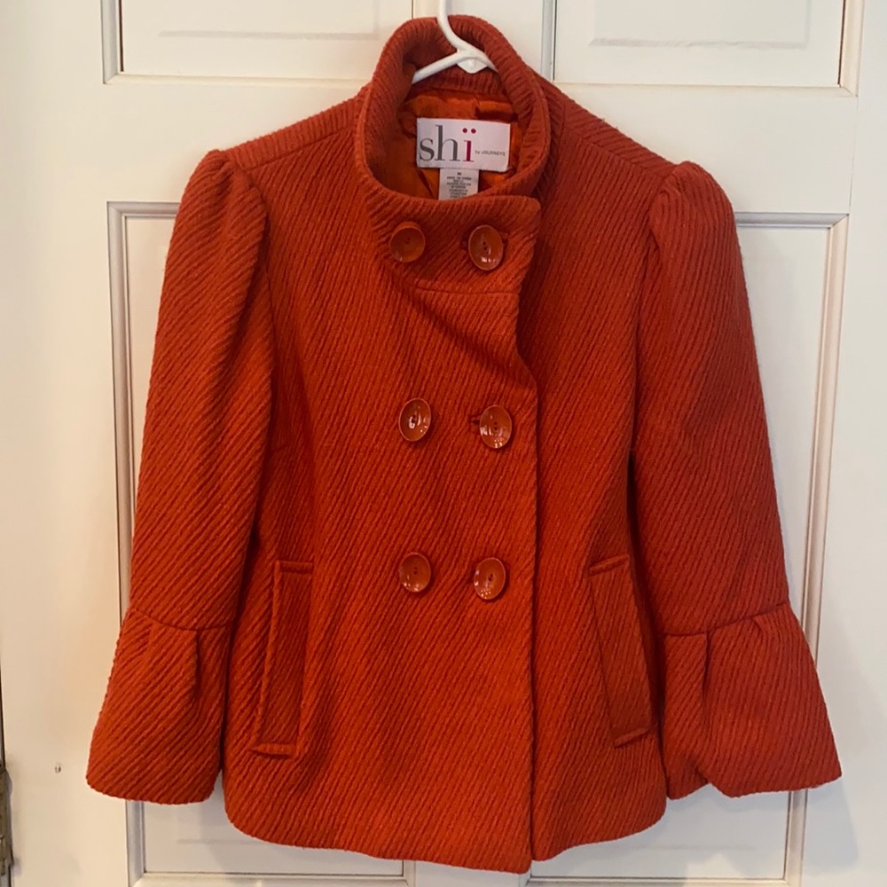 Burnt orange 3/4 length sleeve jacket